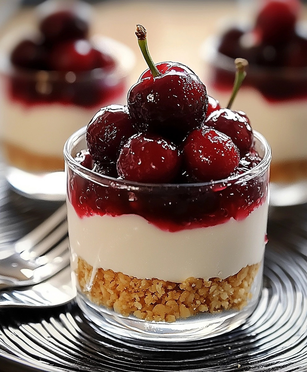 Dessert cerise fromage