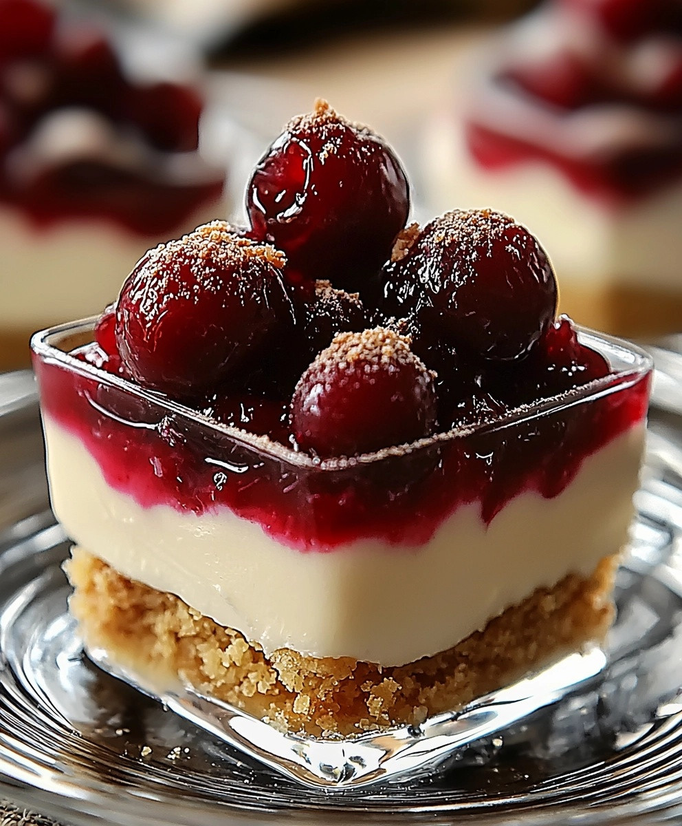 Dessert cerise fromage