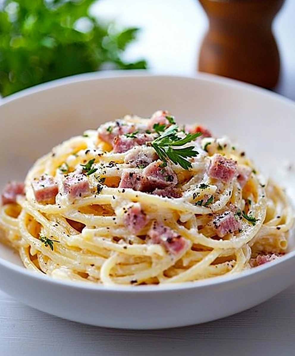 Pâtes au jambon