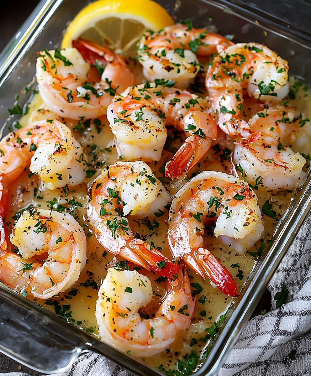 Crevettes au beurre citron