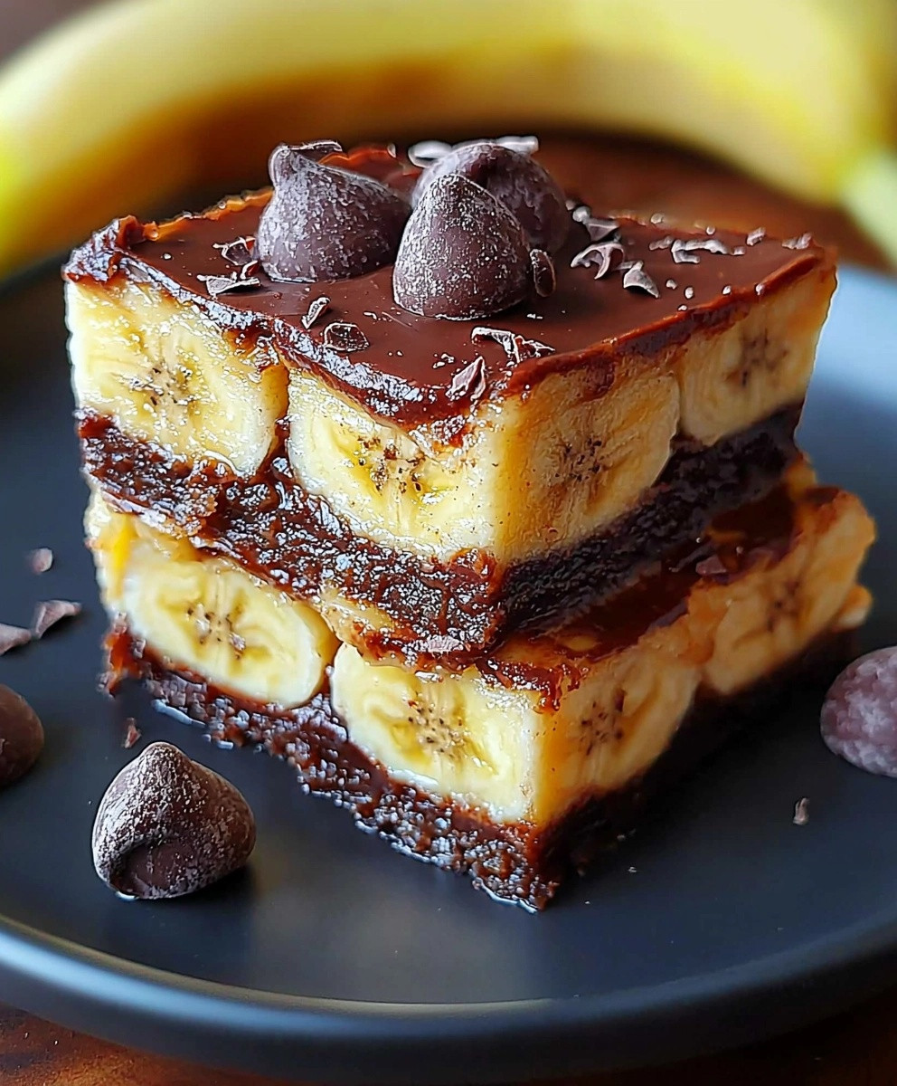 Carrés Fondants Banane Chocolat