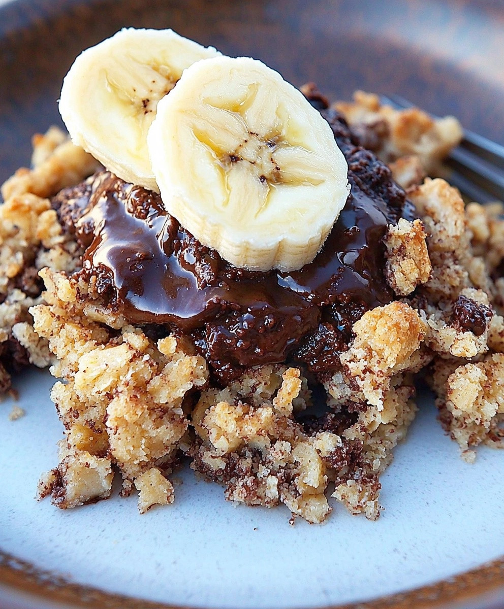 Crumble banane chocolat