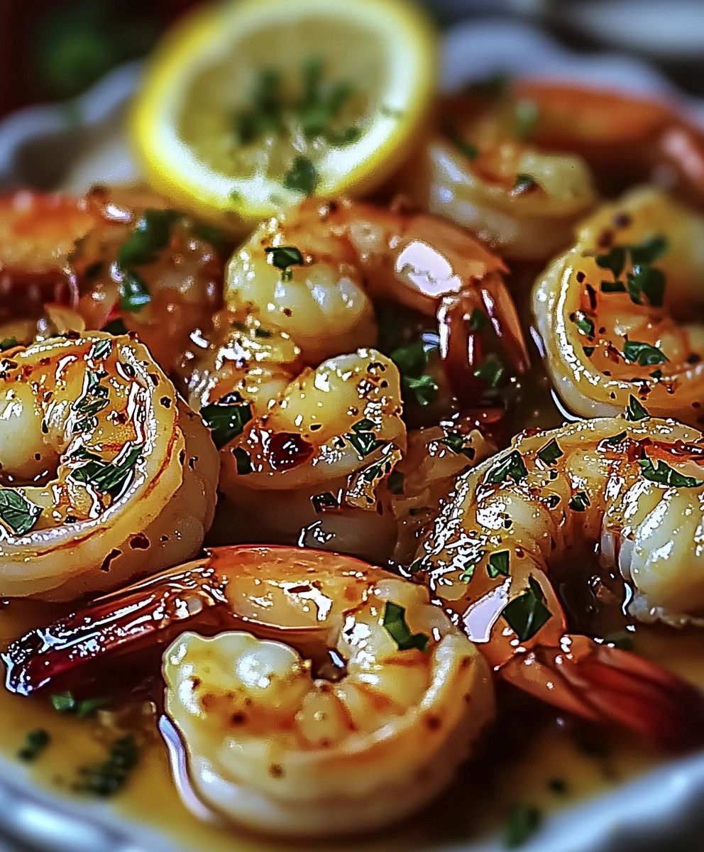 Gambas au beurre et ail