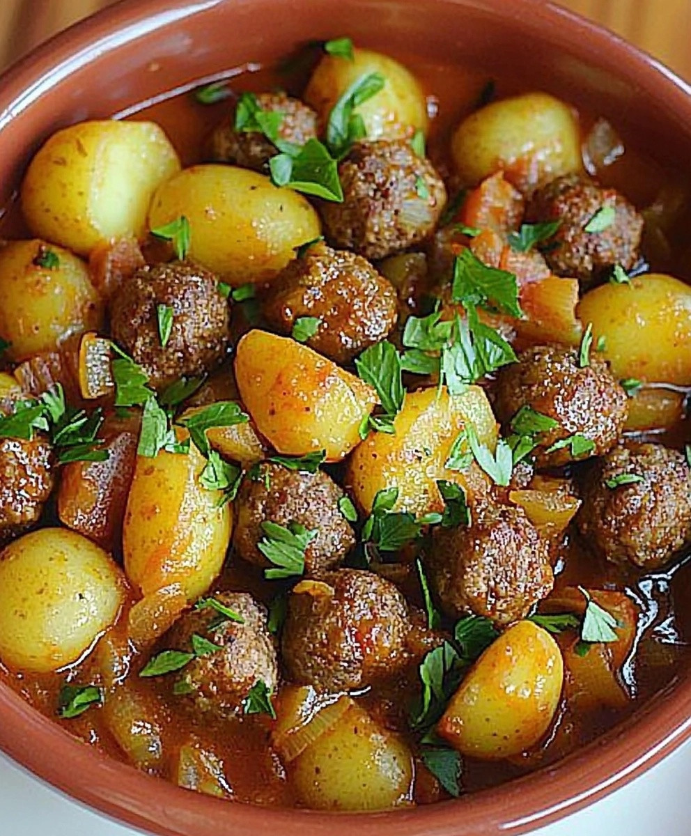 Tajine boulettes viande pommes de terre