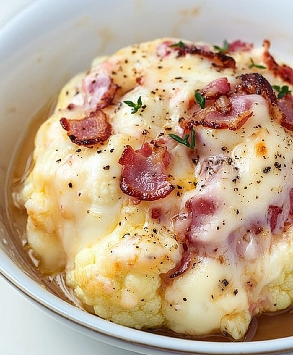 Chou-fleur bacon chèvre
