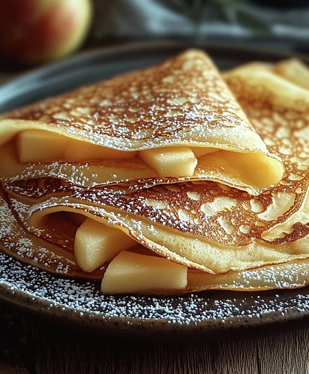 Crêpe alsacienne épaisse aux pommes