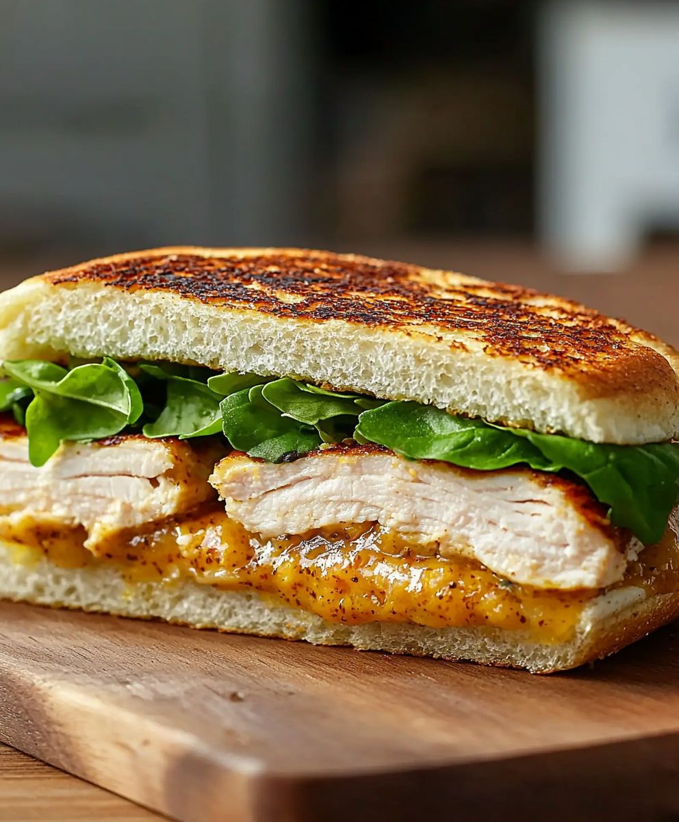 Panini au poulet moutarde miel