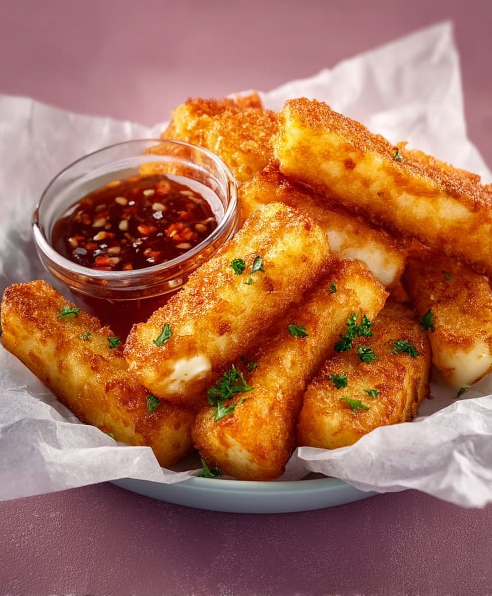 Frites halloumi croustillantes