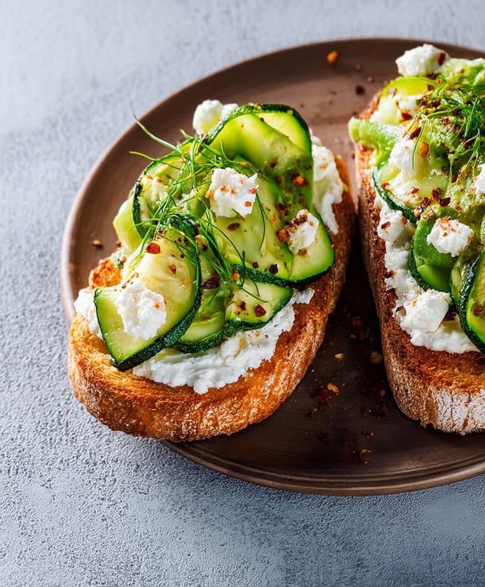 Tartine courgette ricotta
