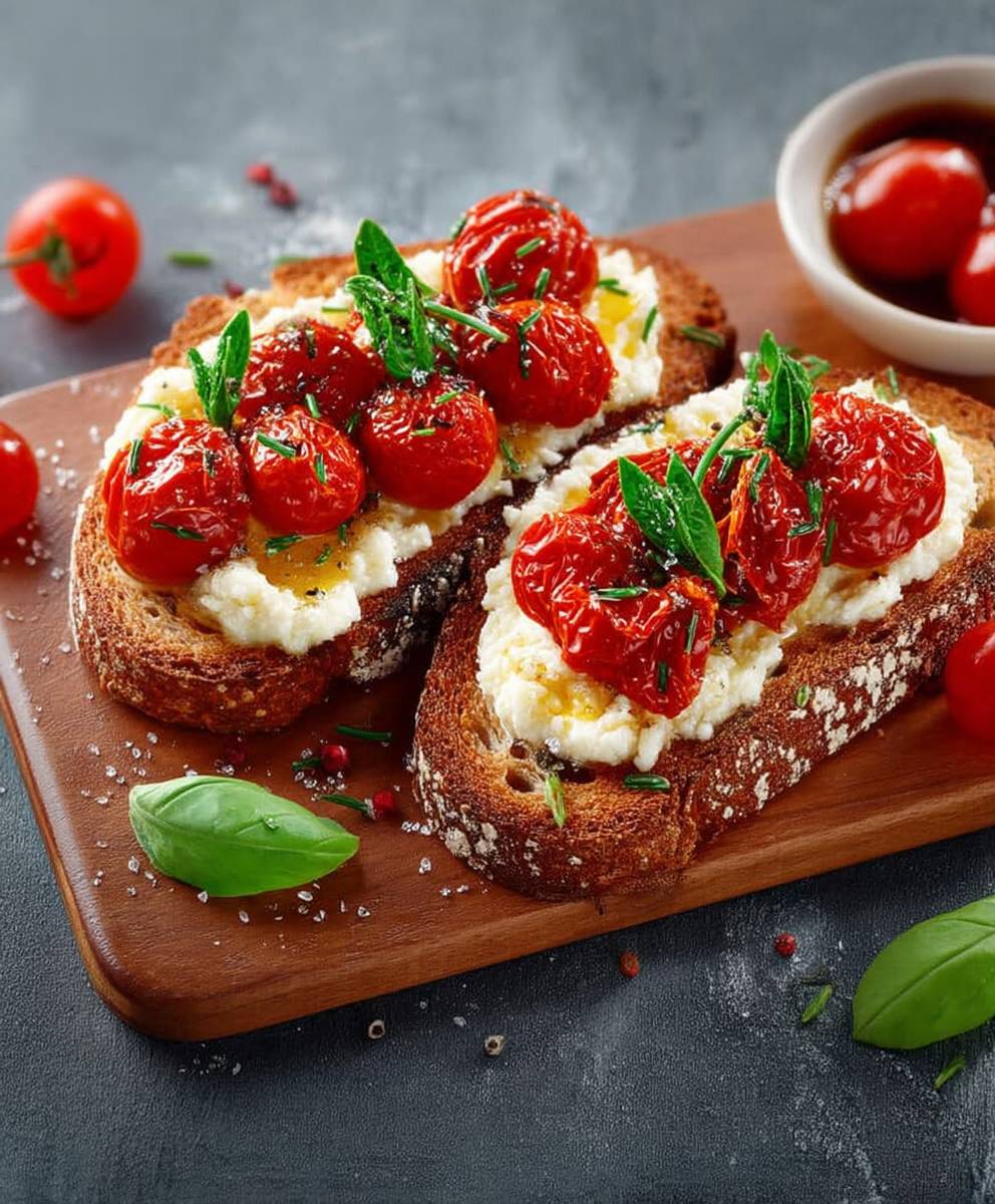 Tartine tomates confites