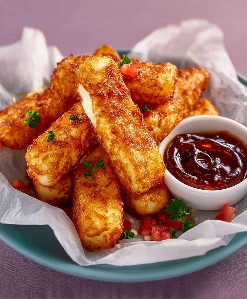 Frites halloumi croustillantes
