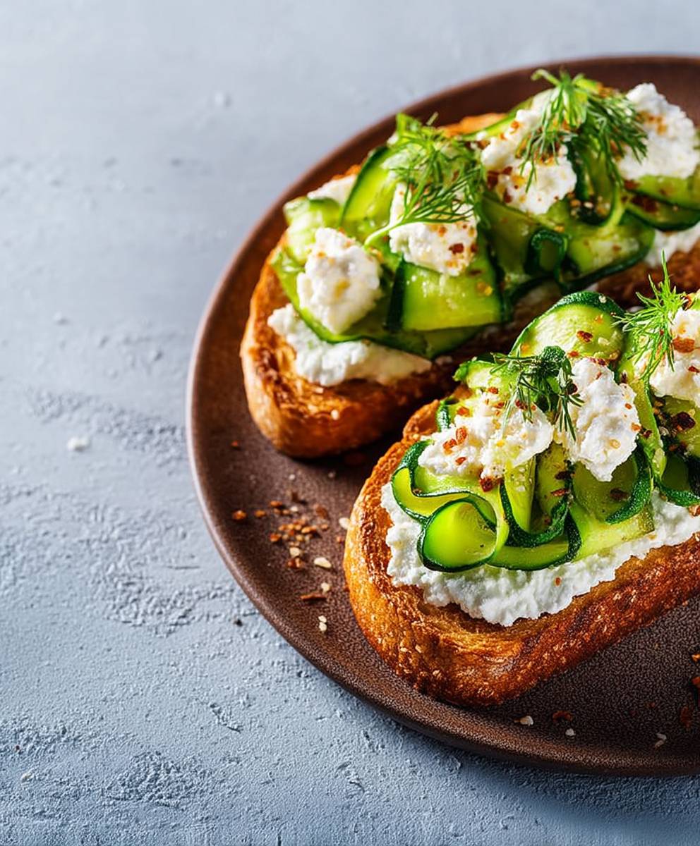 Tartine courgette ricotta