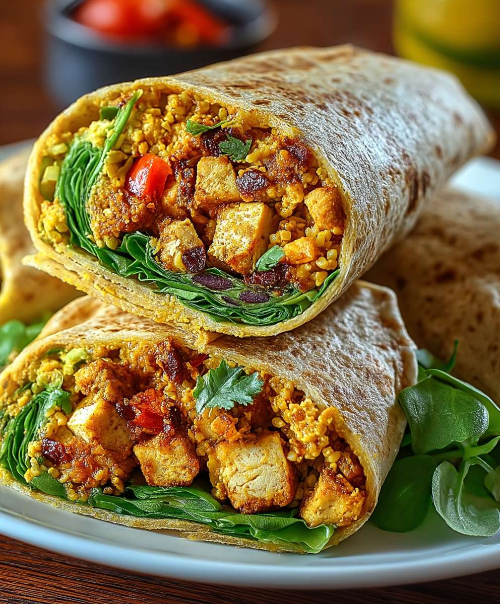 Wraps tempeh curry riches protéines