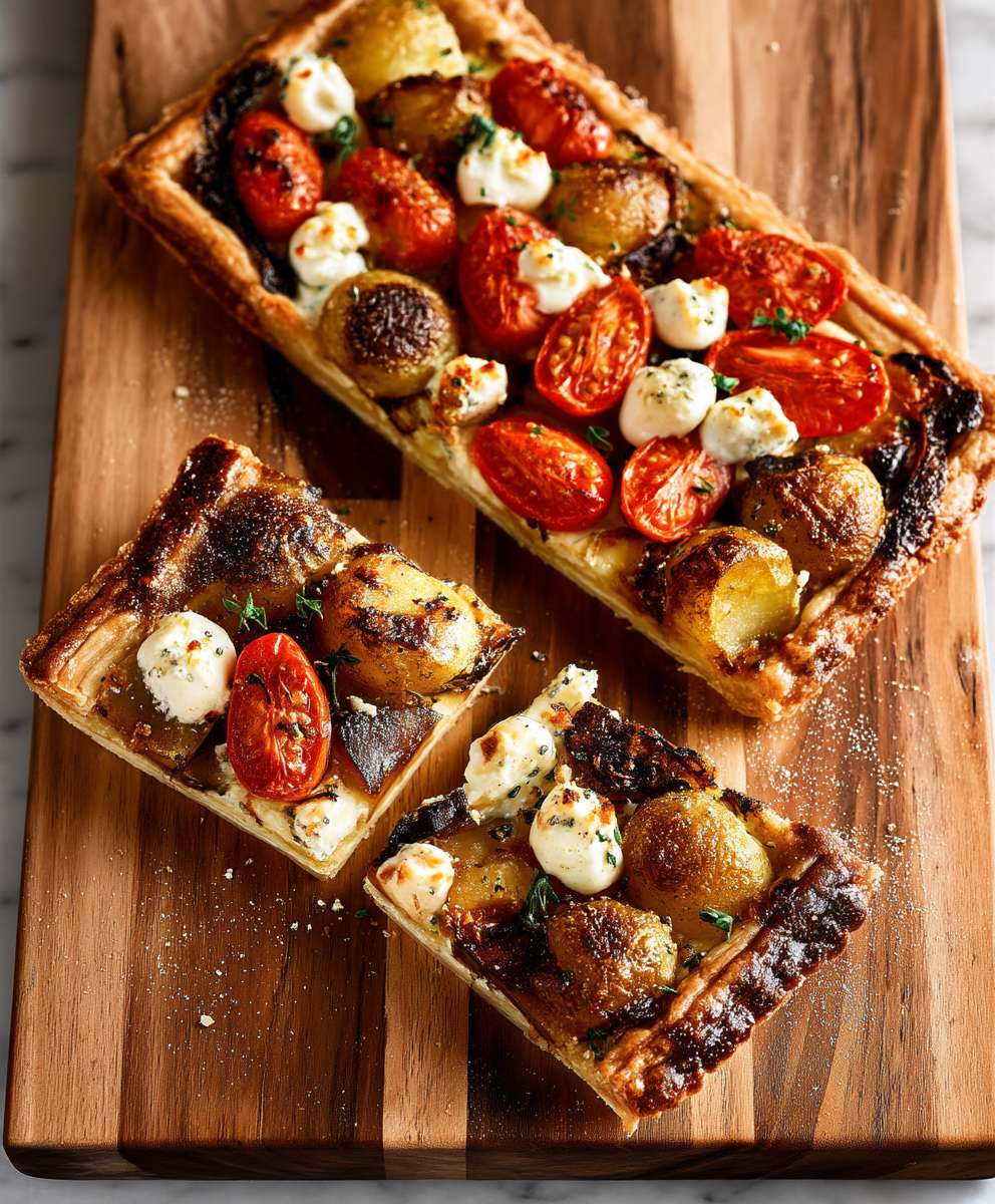 Tarte pomme de terre tomate fromage