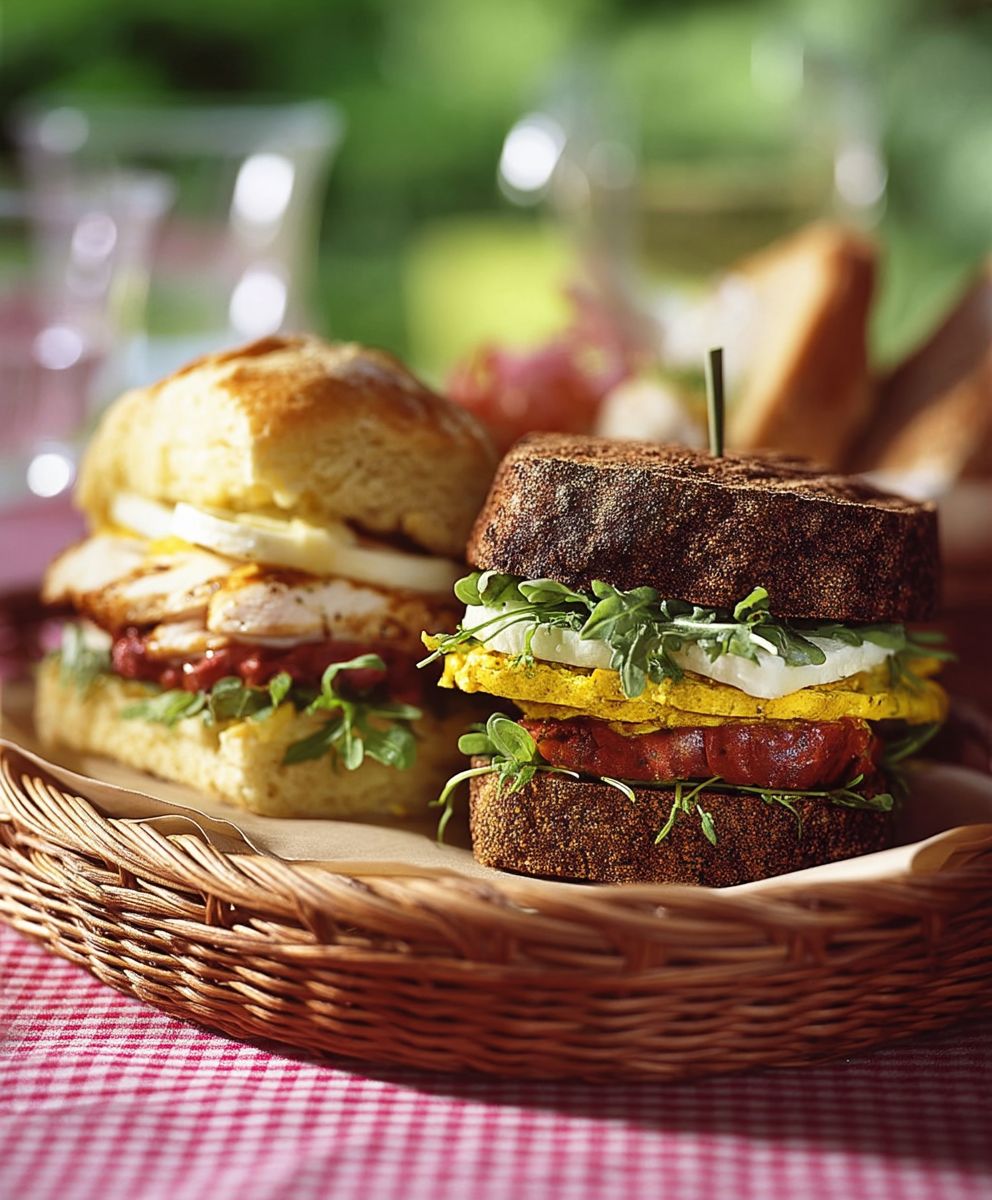Sandwich poulet mangue curry
