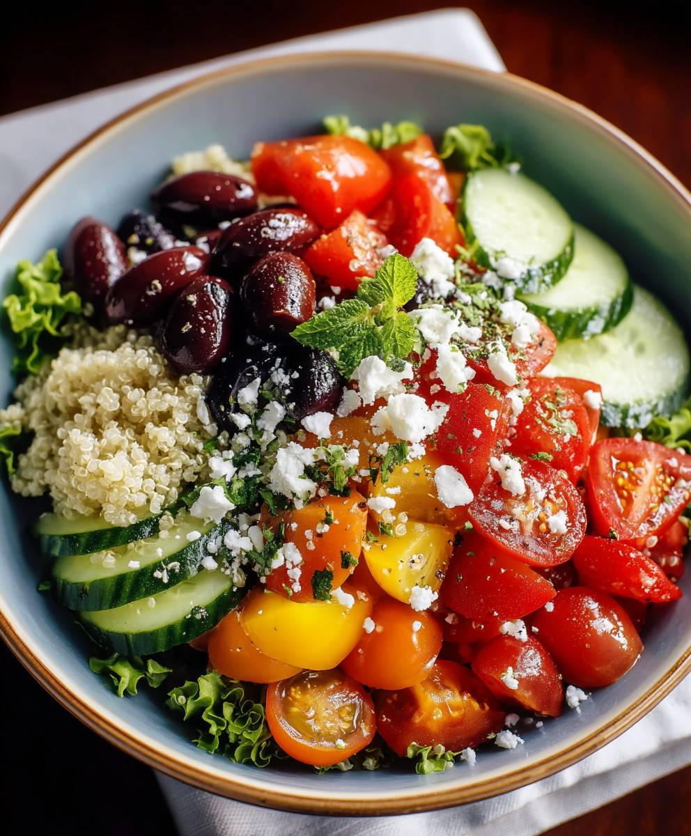 Salade quinoa grecque été