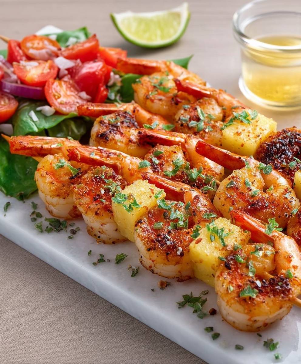 Brochettes de crevettes faciles