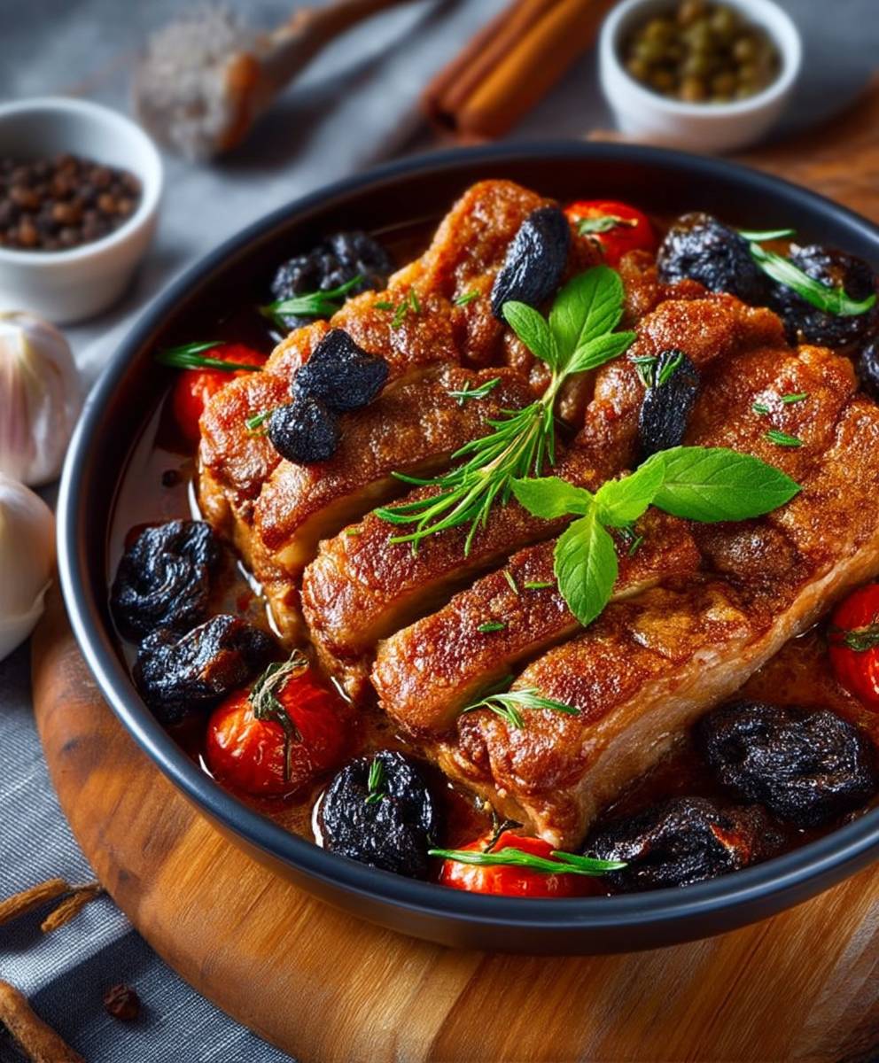 Rôti de porc aux pruneaux