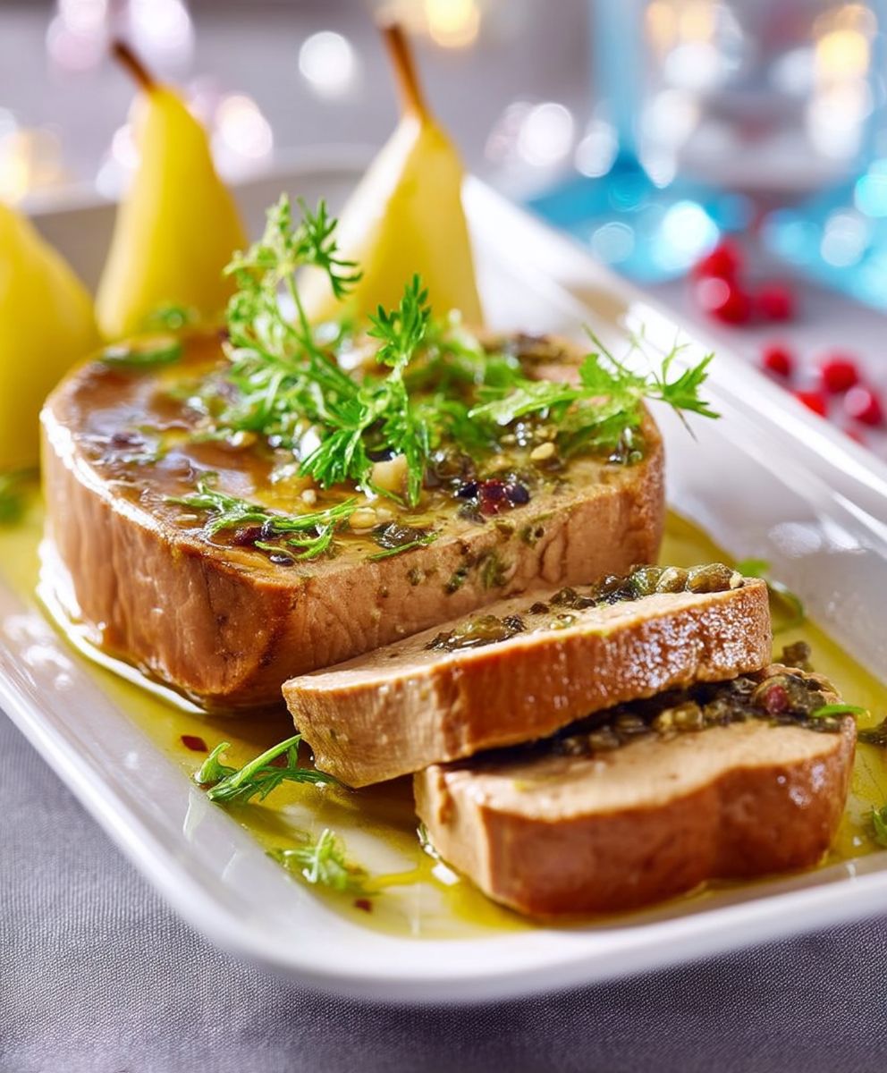Foie gras aux poires