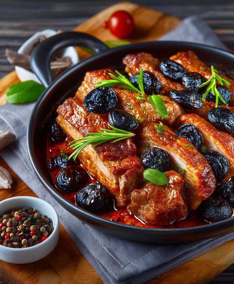 Rôti de porc aux pruneaux