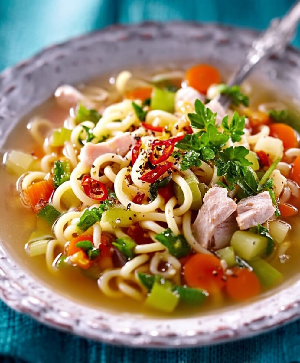 Pâtes au bouillon