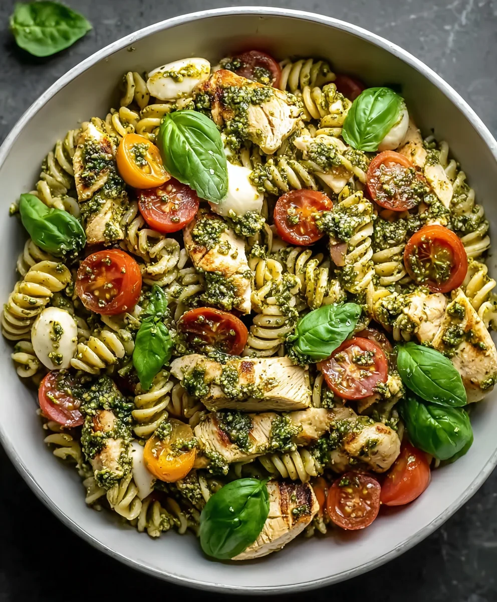 Recette Salade Pâtes Poulet Pesto : Plaisir Léger & Gourmand