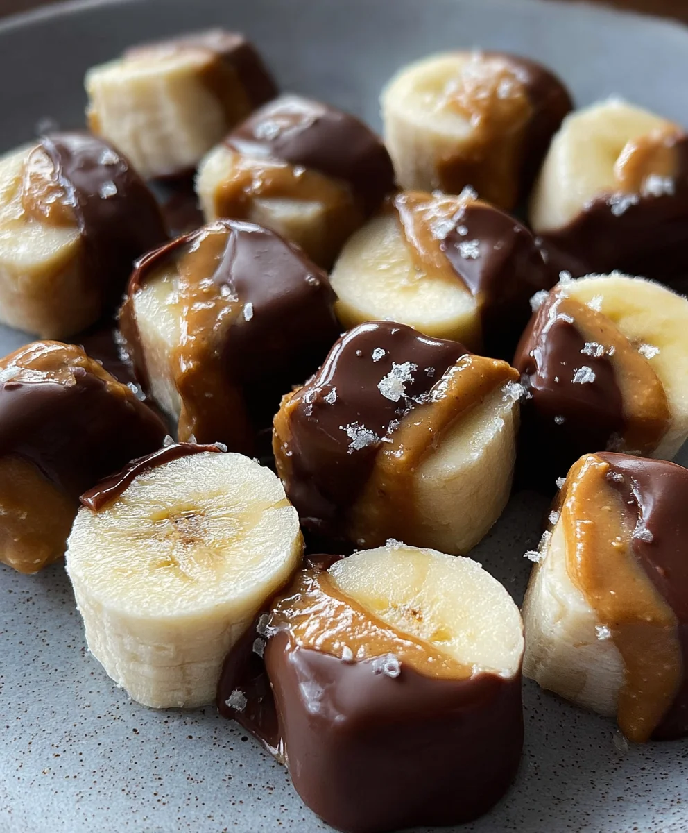 Bouchées glacées irrésistibles banane & beurre de cacahuète !