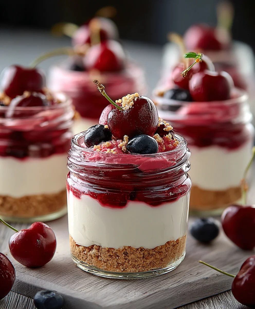 Verrines Cheesecake Cerise Sans Cuisson