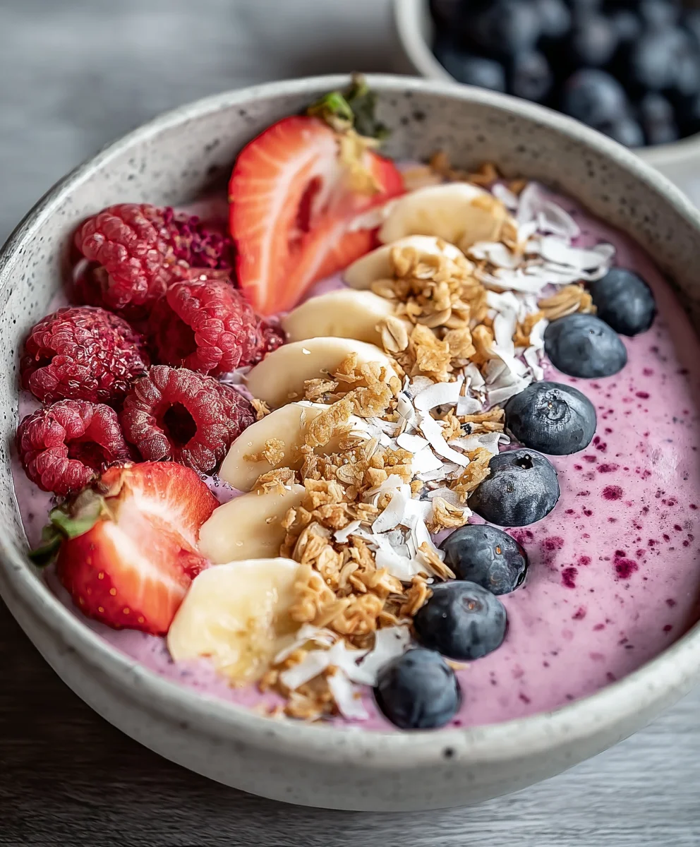 Recette Smoothie Bowl Sain & Délicieux : Petit-Déjeuner Parfait