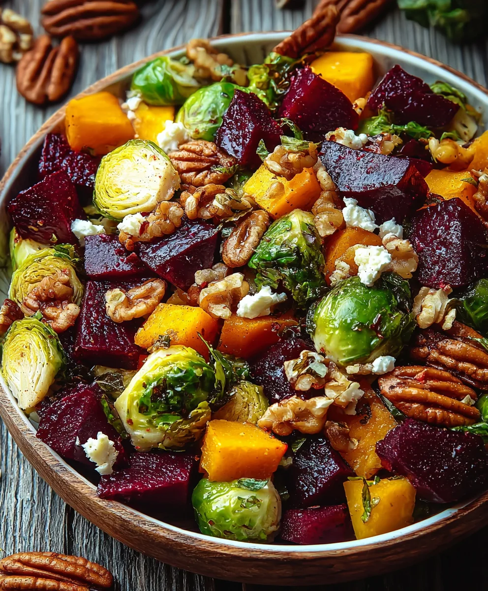 Salade d'Automne Douillette : Choux de Bruxelles & Betteraves