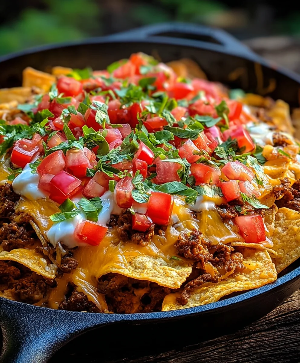 Nachos irrésistibles au feu de camp: repas camping facile