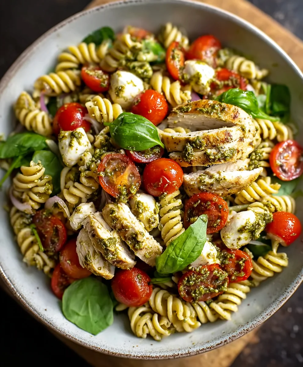 Recette Salade Pâtes Poulet Pesto : Plaisir Léger & Gourmand