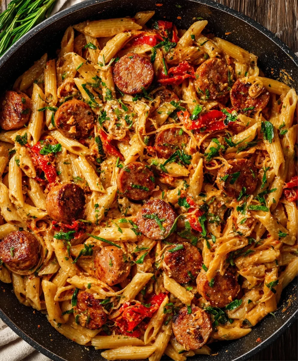 Pâtes Saucisse Cajun au Bœuf