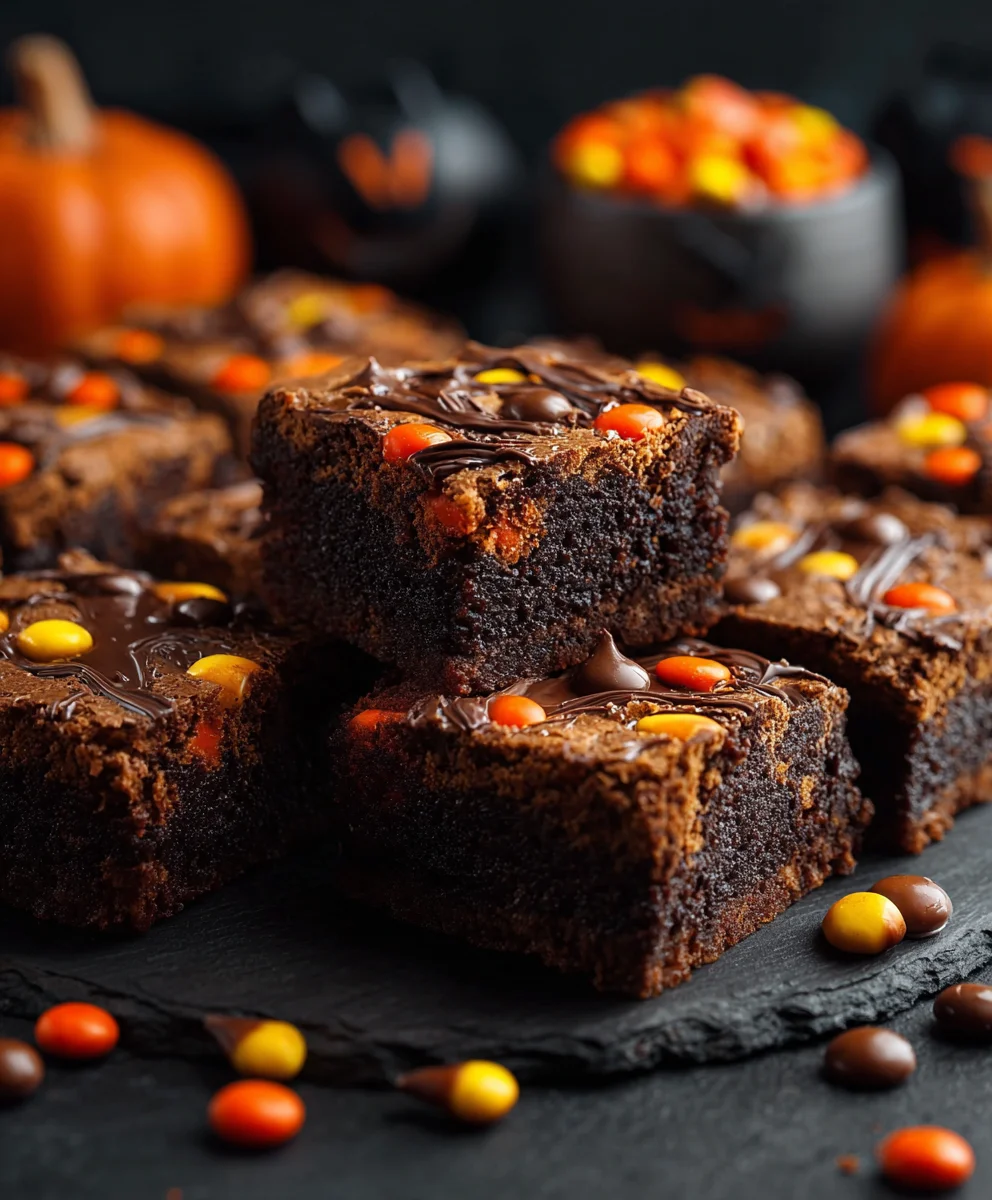 Halloween Brownies faciles #8 (Araignées au Beurre de Cacahuète)