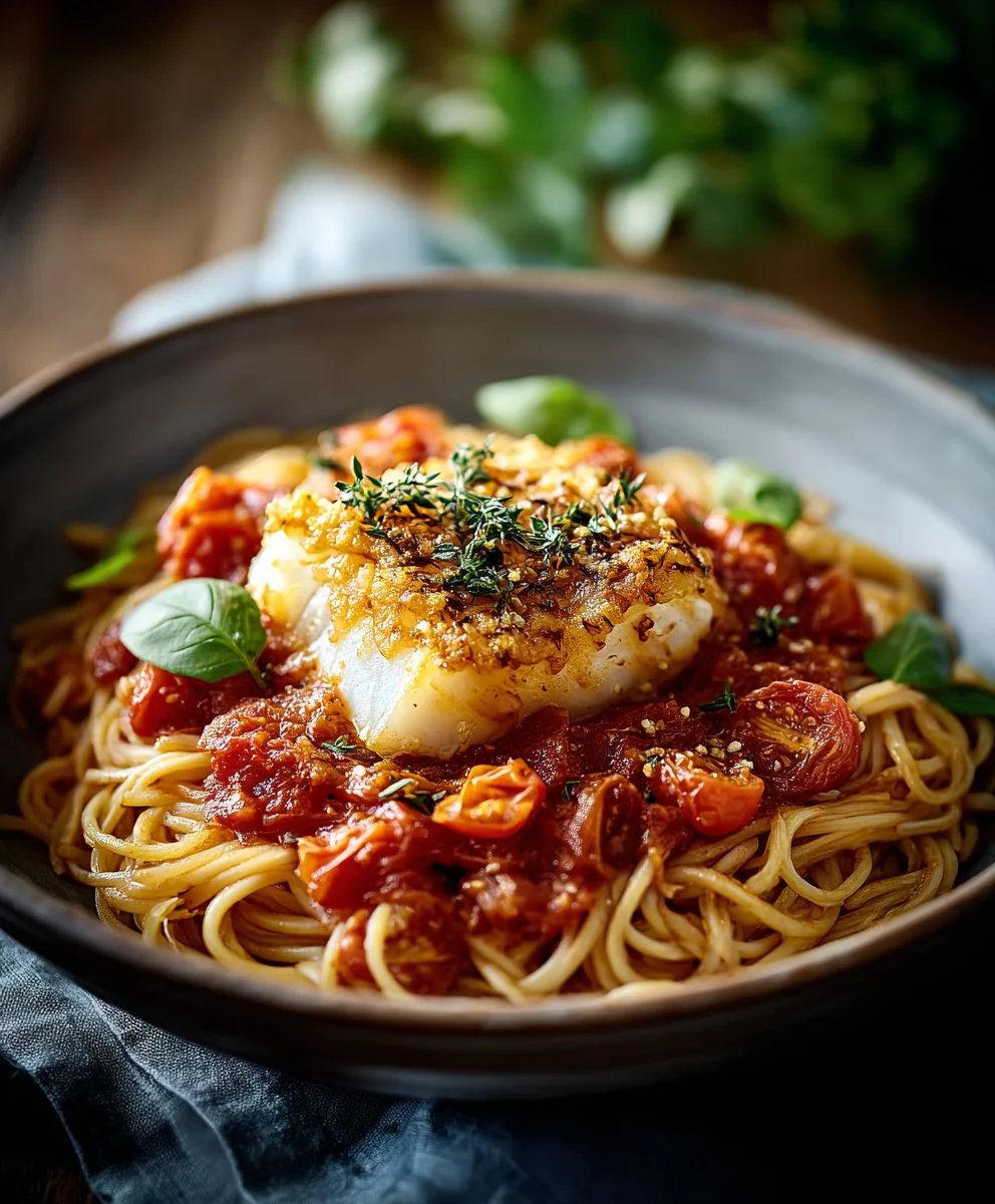 Pâtes au Cabillaud et à la Tomate : Recette Facile & Savoureuse