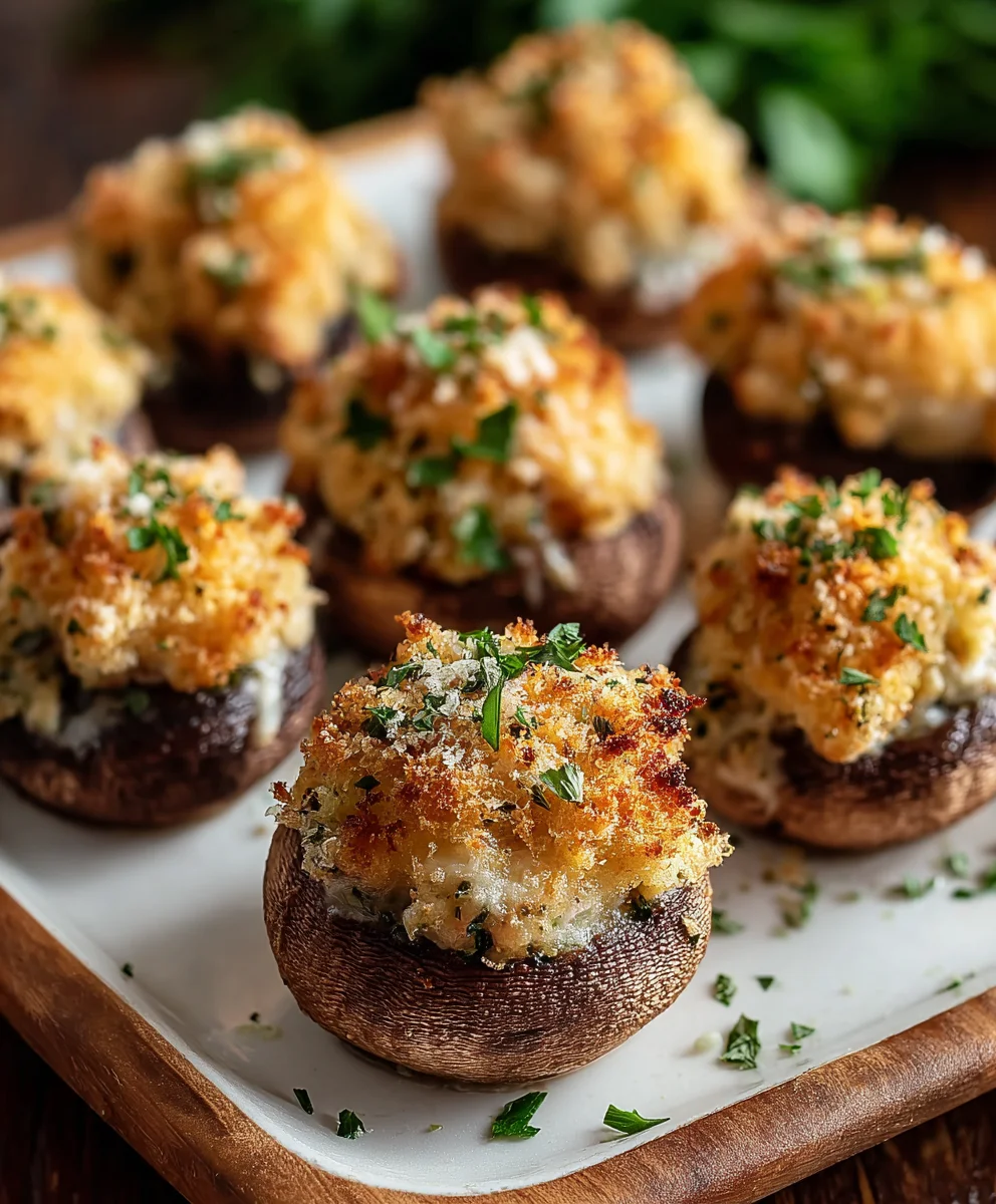 Champignons Farcis à l'Ail et au Parmesan
