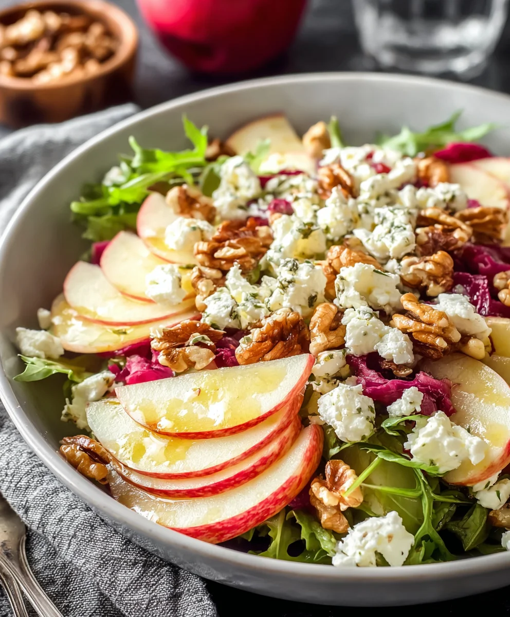 Salade de Pommes Fraîches, Noix & Feta : Légère et Gourmande