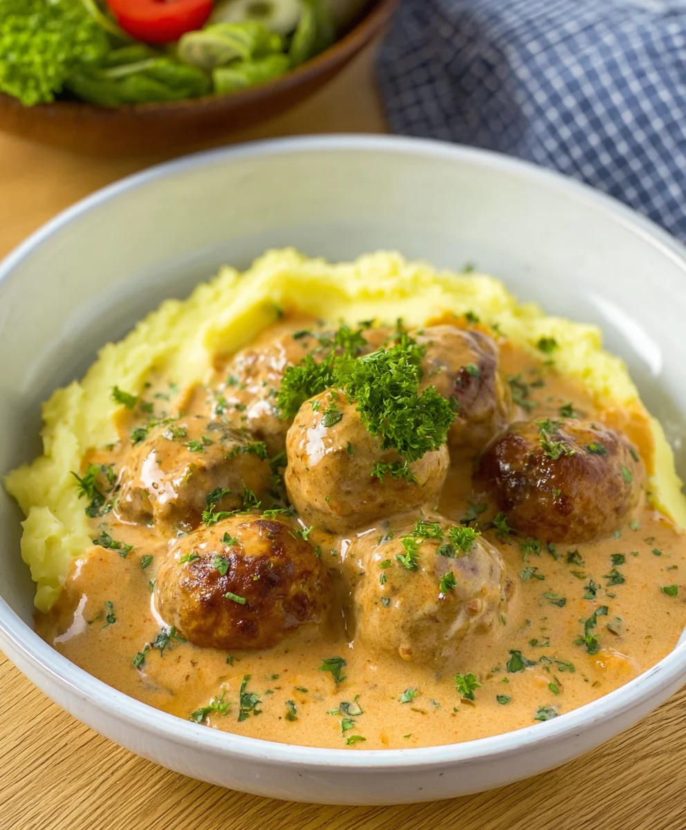 Boulettes de Bœuf Crémeuses et Purée : Recette Facile