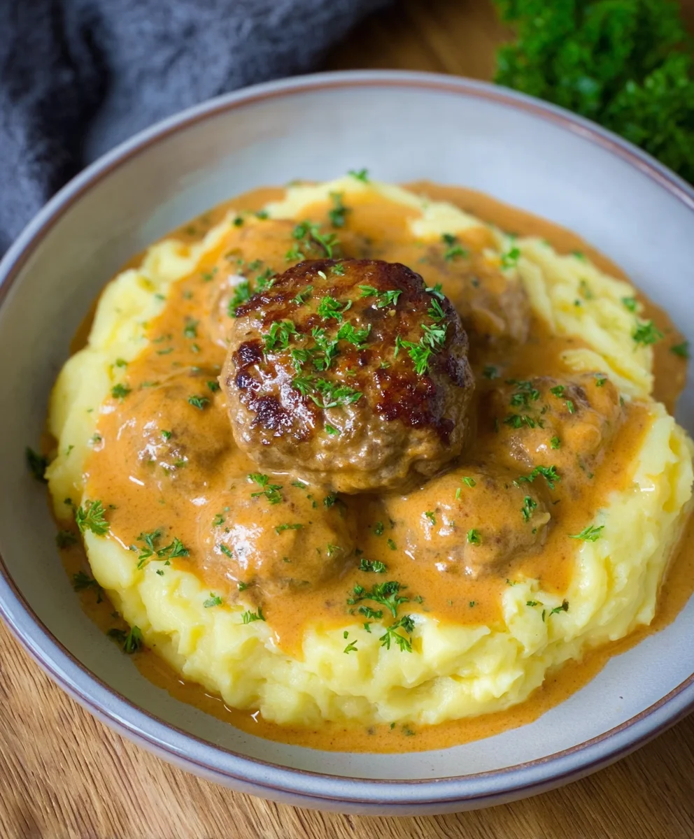 Boulettes de Bœuf Crémeuses et Purée : Recette Facile