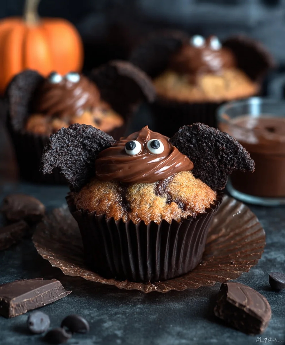 Recette Muffin Halloween Pipistrello Facile et Gourmande